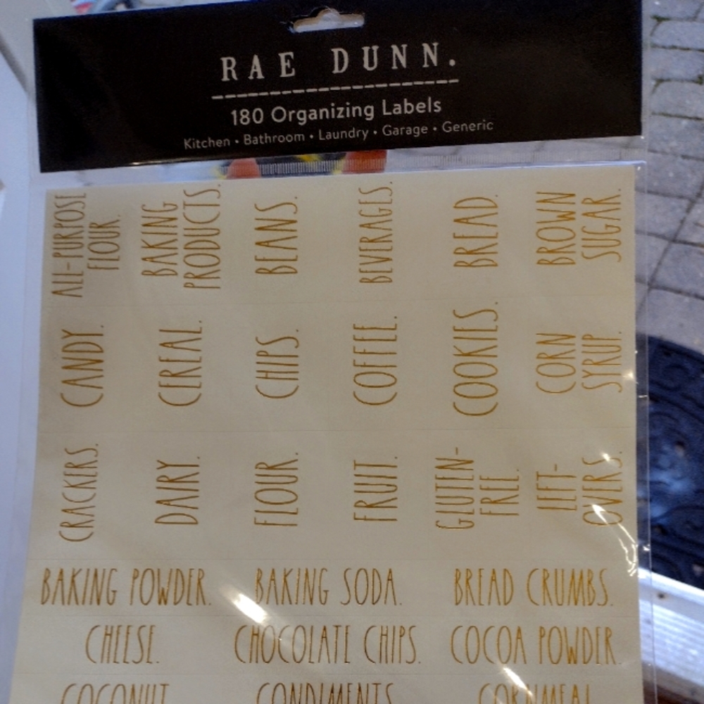 NEW Rae Dunn Clear Organizing Labels 180 Stickers